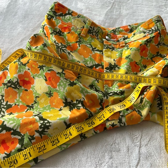 Simon Miller Winter Blossom Orange Yellow Floral Print WO12 Jeans - Picture 14 of 15